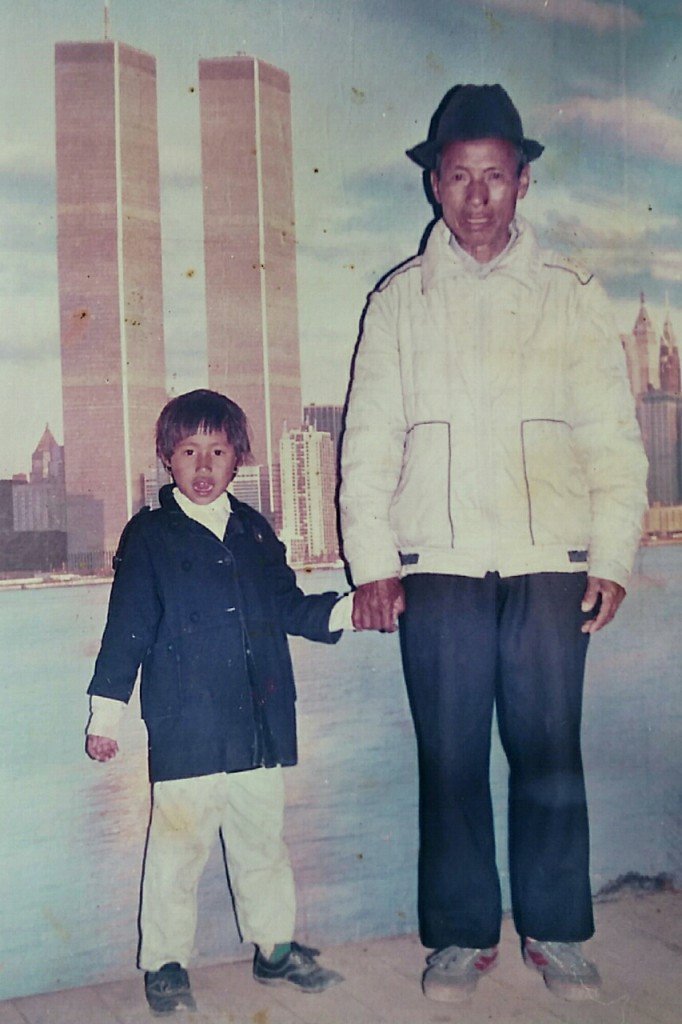 with my grandfather